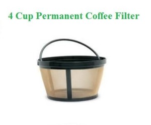 4-Cup Basket Style Permanent Coffee Filter fits Mr. Coffee 4 Cup Coffeemakers (With Handle)