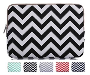 Mosiso – Chevron Black Canvas Fabric 13-13.3 Inch Laptop / Notebook Computer / MacBook Air / MacBook Pro Sleeve Case Bag Cover, Chevron Black